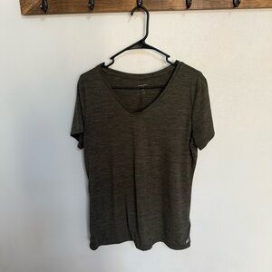 Amazon Essentials Dark Olive V-Neck Short Sleeve Tee